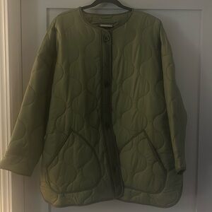 Quilted green jacket